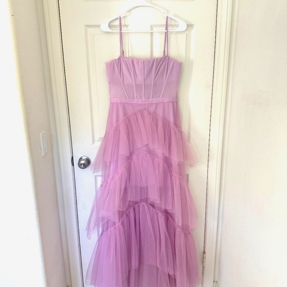 BCBGMAXAZRIA Corset Tulle Dress